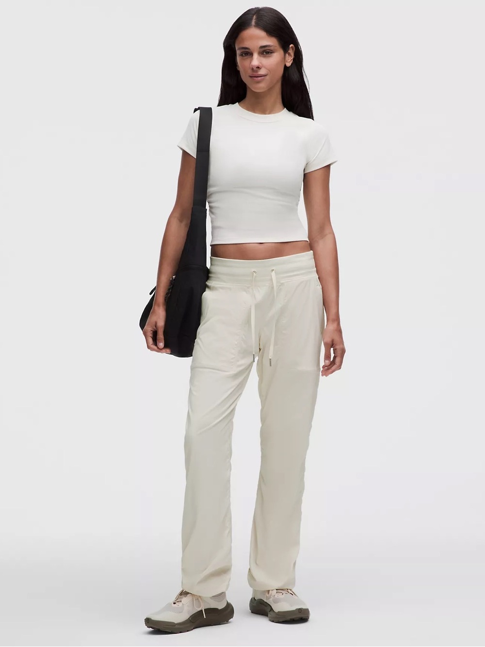 lululemon  Cream Drawstring Track Pants